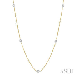 ASHI Diamond Station Necklace 990AQPPFGNKYW