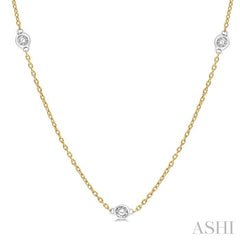 ASHI Diamond Station Necklace 990AQPPFGNKYW