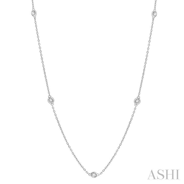 ASHI Diamond Station Necklace 990AQPPFHNKWG