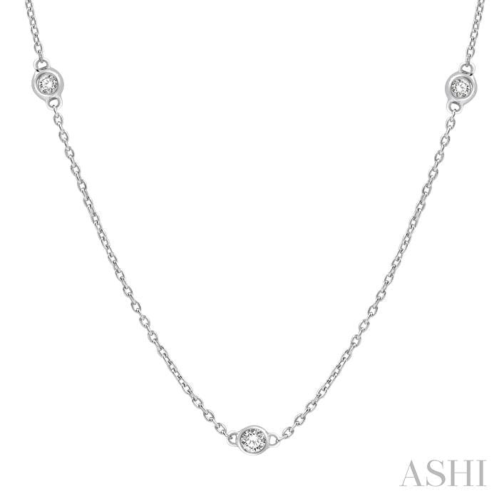 ASHI Diamond Station Necklace 990AQPPFHNKWG