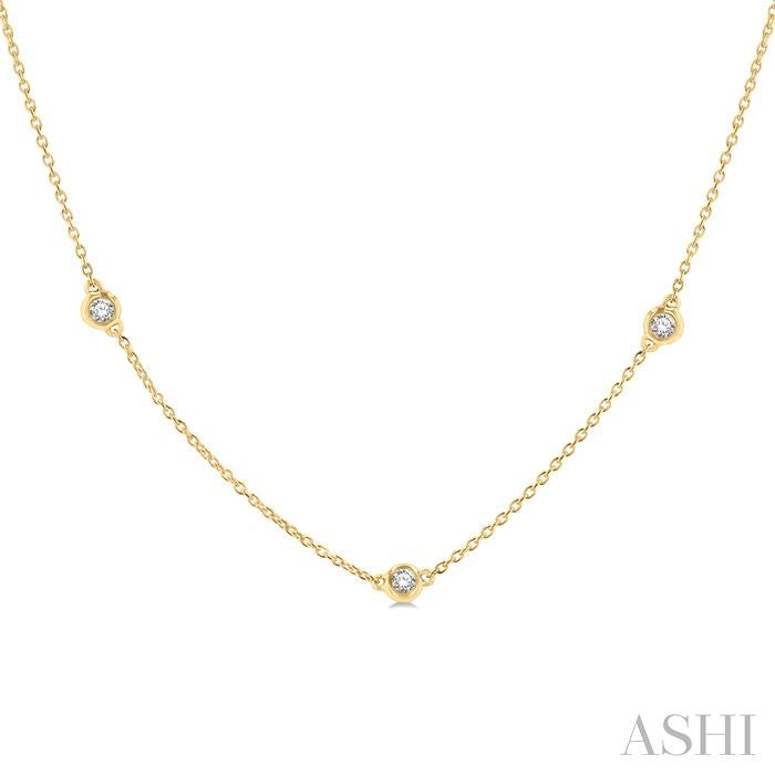 ASHI Diamond Station Necklace 990AUPPFGNKYG