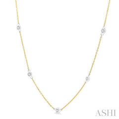 ASHI Diamond Station Necklace 990AUPPFGNKYW