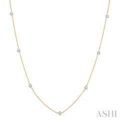 ASHI Diamond Station Necklace 990AUPPFGNKYW