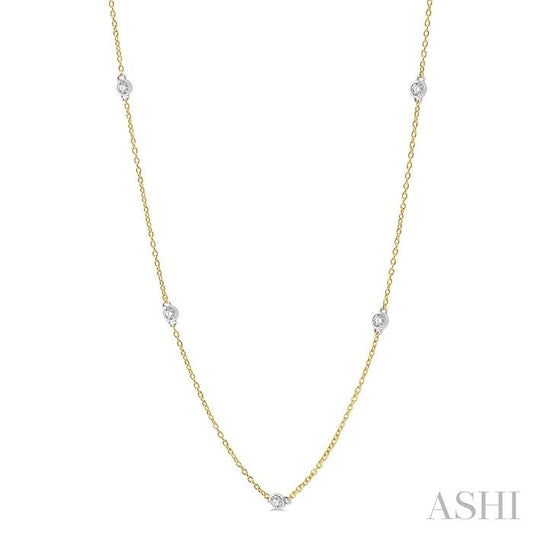 ASHI Diamond Station Necklace 990AVPPFGNKYW