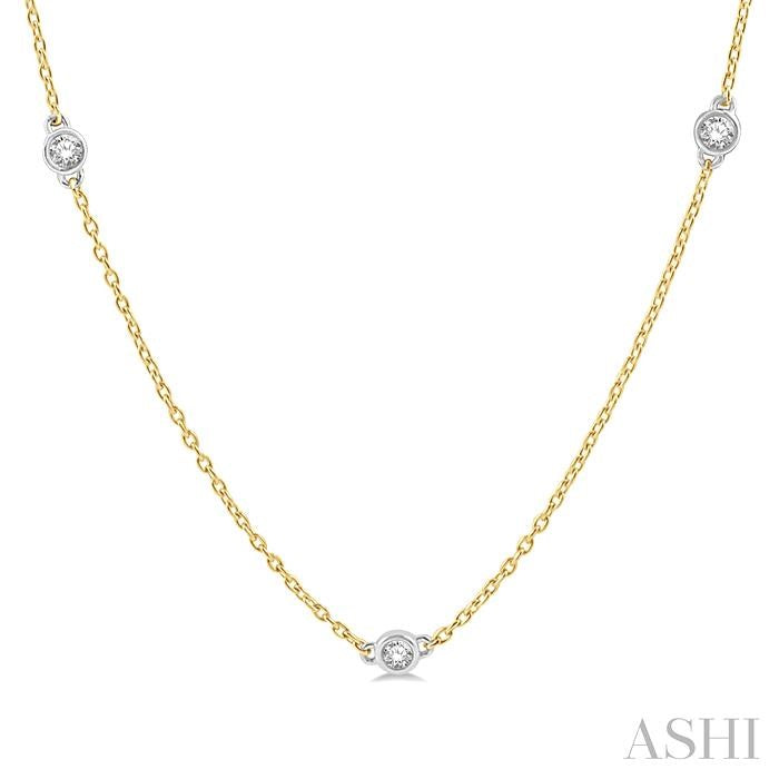 ASHI Diamond Station Necklace 990AVPPFGNKYW