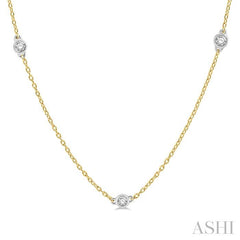 ASHI Diamond Station Necklace 990AVPPFGNKYW