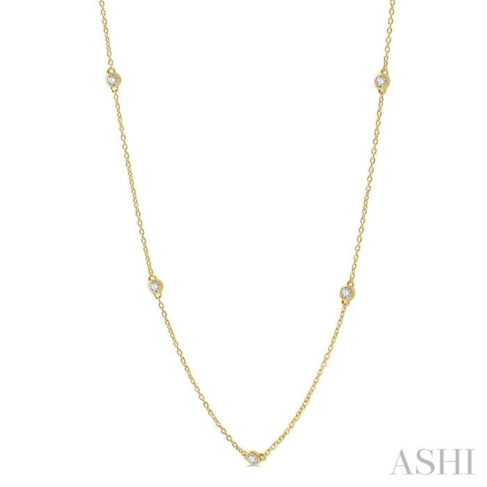 ASHI Diamond Station Necklace 990AVPPFHNKYG