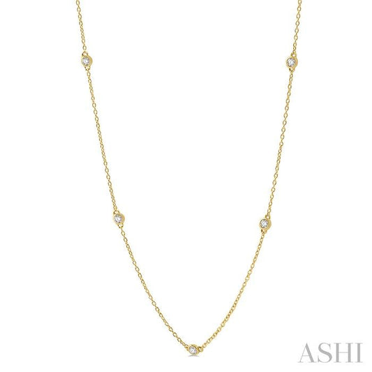 ASHI Diamond Station Necklace 990AVPPFHNKYG
