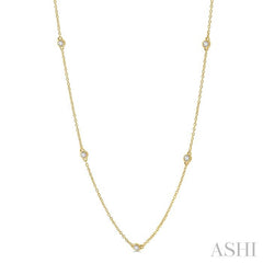 ASHI Diamond Station Necklace 990AVPPFHNKYG