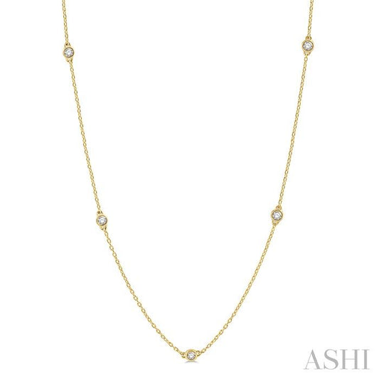 ASHI Diamond Station Necklace 990AVPPFHNKYG