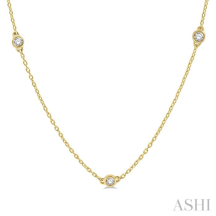 ASHI Diamond Station Necklace 990AVPPFHNKYG
