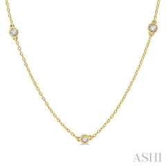 ASHI Diamond Station Necklace 990AVPPFHNKYG