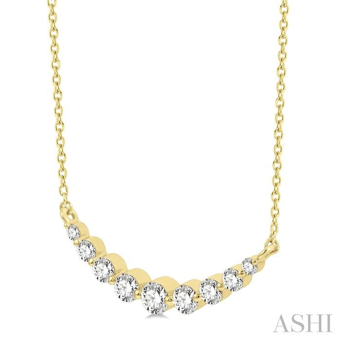 ASHI Graduated Diamond Fixed Smile Necklace 990HHPPFGNKYG