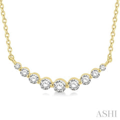 ASHI Graduated Diamond Fixed Smile Necklace 990HHPPFGNKYG