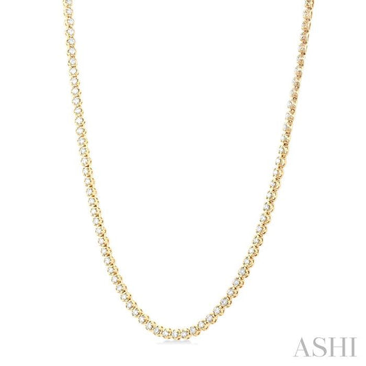 ASHI Illusion Diamond Tennis Necklace 990Q3PPFGNKYG