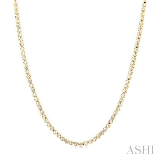 ASHI Illusion Diamond Tennis Necklace 990Q3PPFGNKYG