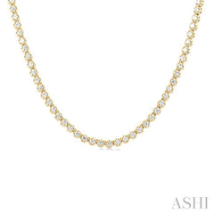 ASHI Illusion Diamond Tennis Necklace 990Q3PPFGNKYG