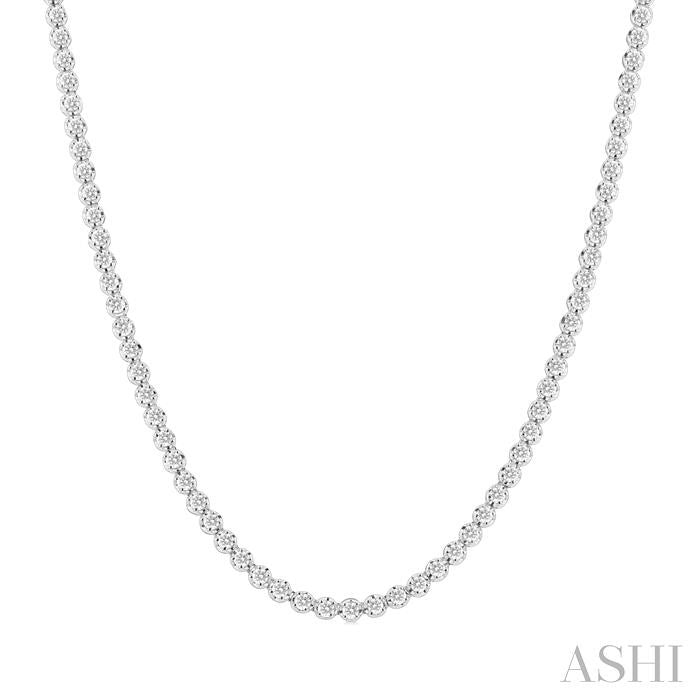 ASHI Illusion Diamond Tennis Necklace 990Q5PPFGNKWG