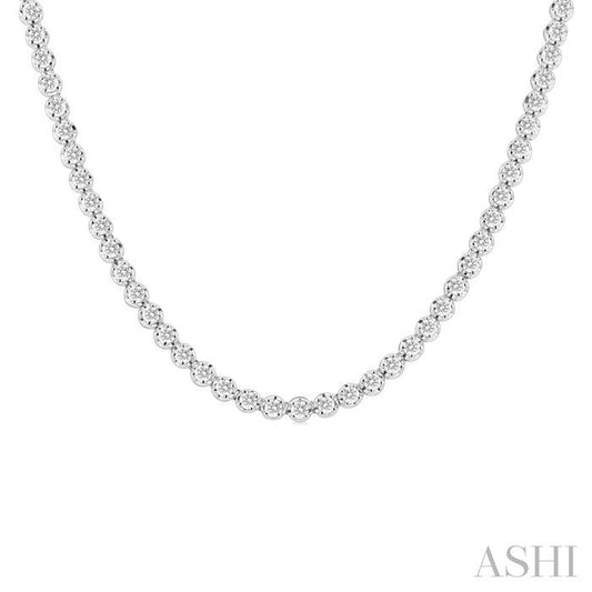 ASHI Illusion Diamond Tennis Necklace 990Q5PPFGNKWG