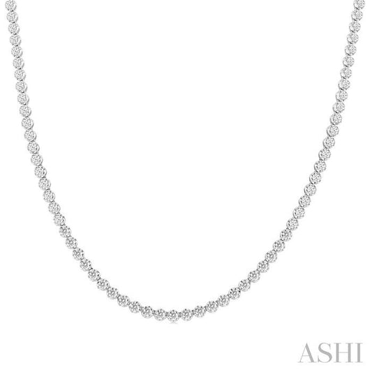 ASHI Illusion Diamond Tennis Necklace 990Q7PPFGNKWG