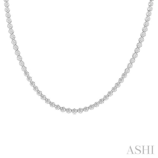 ASHI Illusion Diamond Tennis Necklace 990Q7PPFGNKWG