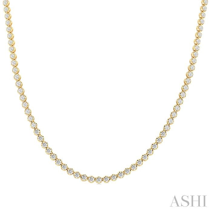 ASHI Illusion Diamond Tennis Necklace 990Q7PPFGNKYG