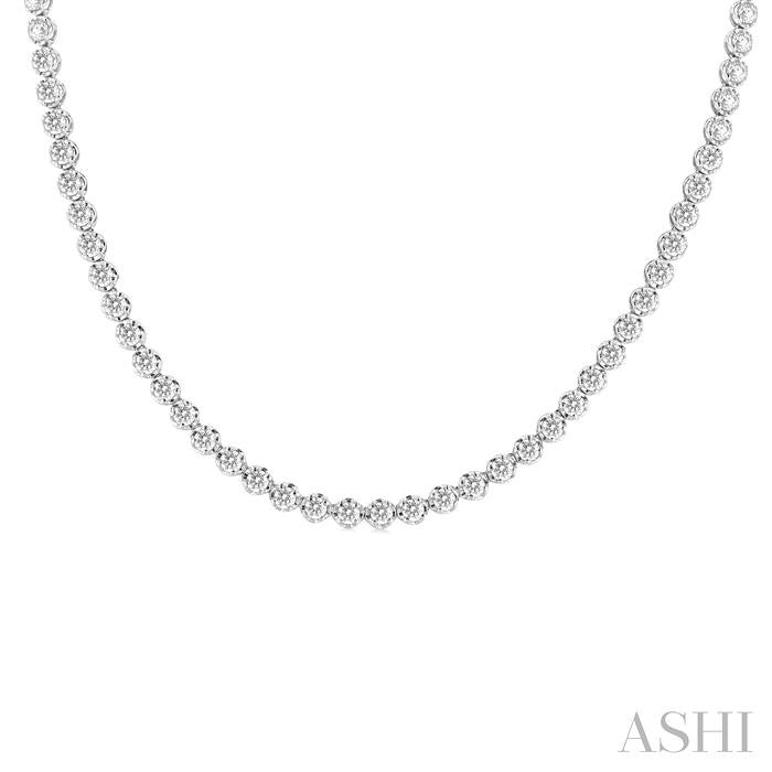 ASHI Illusion Diamond Tennis Necklace 990QMPPFGNKWG