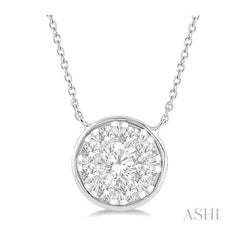 ASHI Round Shape Lovebright Essential Diamond Pendant 9977HPPFHNKWG