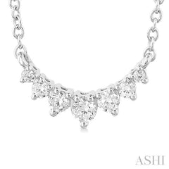 ASHI Graduated Petite Diamond Fashion Smile Necklace 991H0PPFGNKWG
