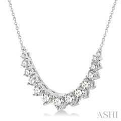 ASHI Graduated Diamond Smile Necklace 991H1PPFHNKWG