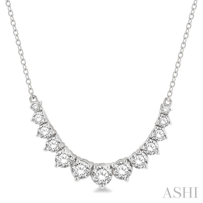 ASHI Graduated Diamond Smile Necklace 991H1PPFHNKWG