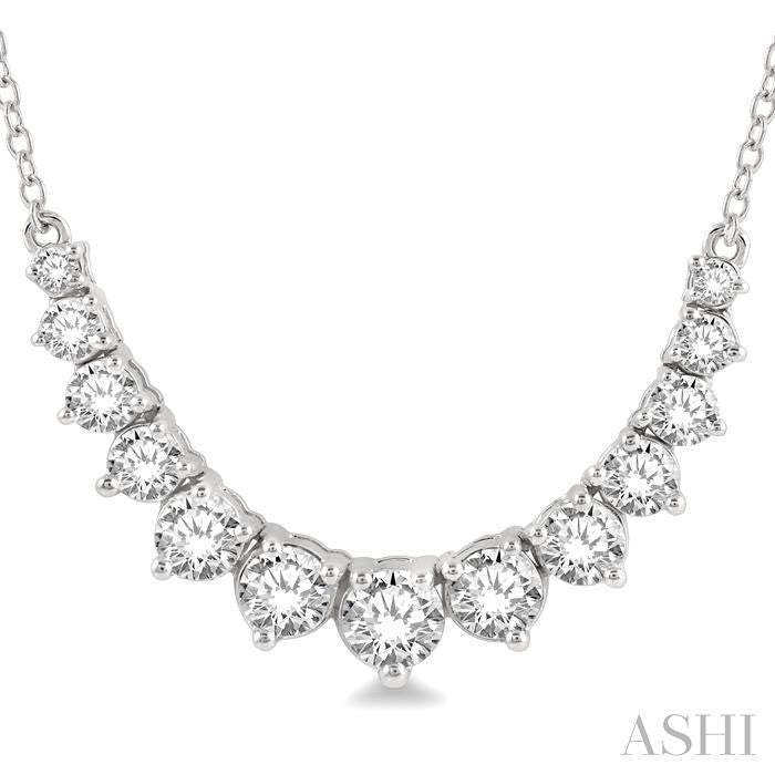 ASHI Graduated Diamond Smile Necklace 991H1PPFHNKWG