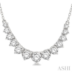 ASHI Graduated Diamond Smile Necklace 991H1PPFHNKWG