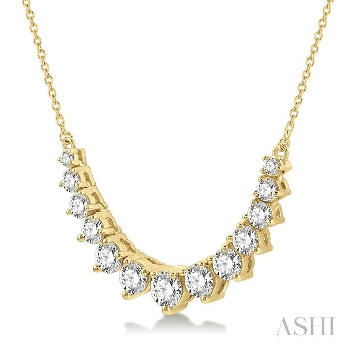 ASHI Graduated Diamond Smile Necklace 991H1PPFHNKYG