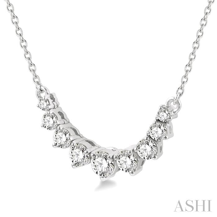 ASHI Graduated Diamond Smile Necklace 991HHPPFHNKWG