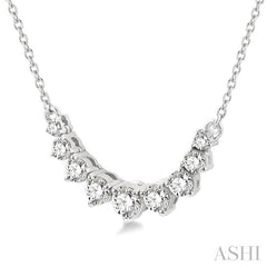 ASHI Graduated Diamond Smile Necklace 991HHPPFHNKWG
