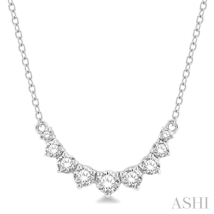 ASHI Graduated Diamond Smile Necklace 991HHPPFHNKWG