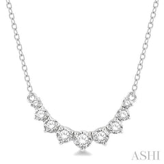 ASHI Graduated Diamond Smile Necklace 991HHPPFHNKWG