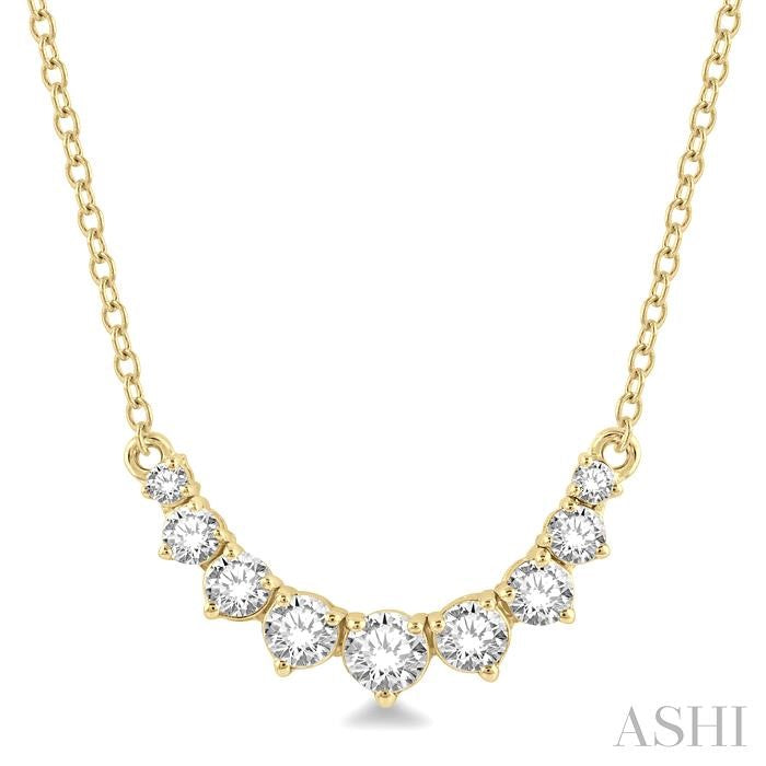 ASHI Graduated Diamond Smile Necklace 991HHPPFHNKYG