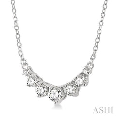 ASHI Graduated Diamond Smile Necklace 991HQPPFHNKWG