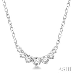 ASHI Graduated Diamond Smile Necklace 991HQPPFHNKWG