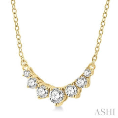 ASHI Graduated Diamond Smile Necklace 991HQPPFHNKYG