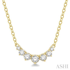 ASHI Graduated Diamond Smile Necklace 991HQPPFHNKYG