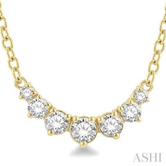 ASHI Graduated Diamond Smile Necklace 991HQPPFHNKYG