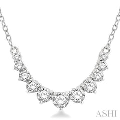 ASHI Graduated Diamond Smile Necklace 991HVPPFHNKWG