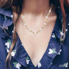 ASHI Paperclip Lovebright Diamond Necklace 991U1PPFGNKYW