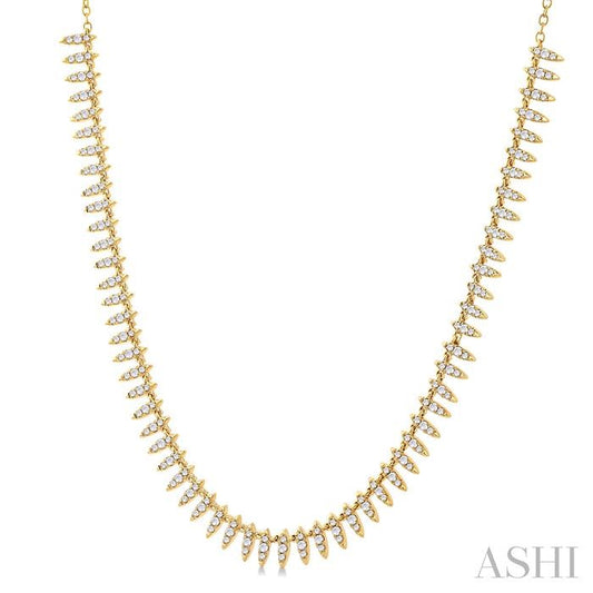 ASHI Spike Diamond Fashion Necklace 991W1PPFGNKYG
