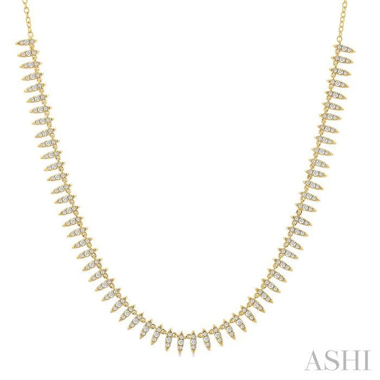 ASHI Spike Diamond Fashion Necklace 991W1PPFGNKYG