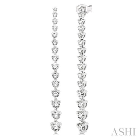 ASHI Riviera Diamond Long Earrings 992J0PPFGERWG-2.00