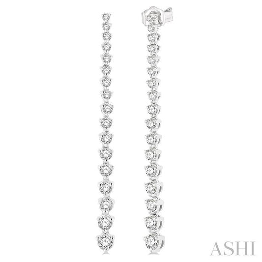 ASHI Riviera Diamond Long Earrings 992J1PPFGERWG